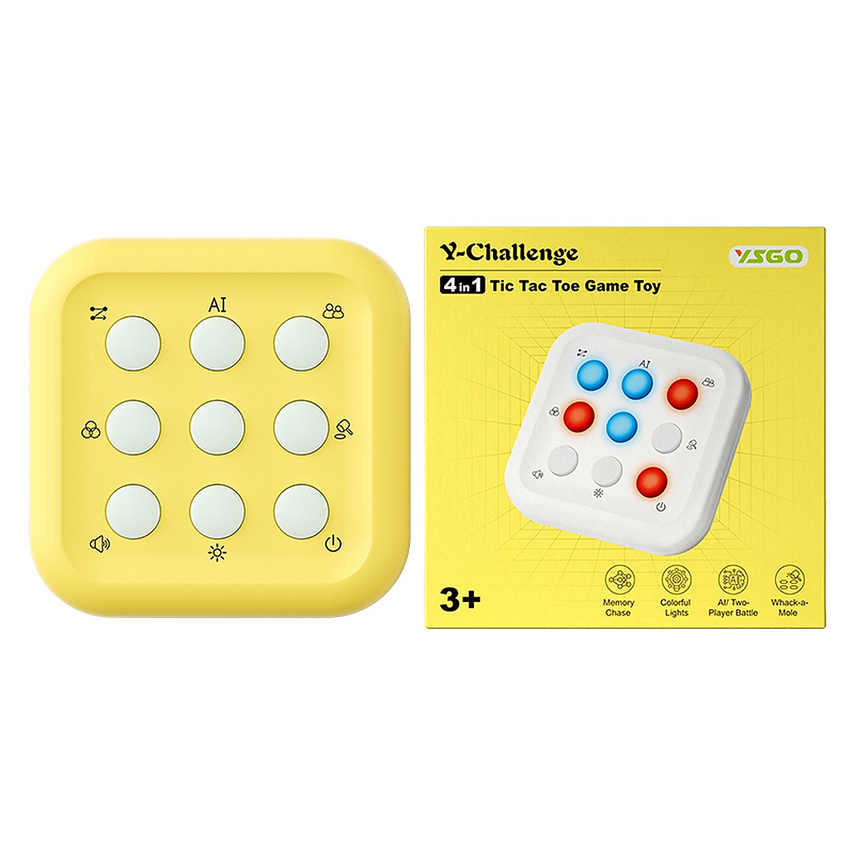 Light-up tic-tac-toe and memory game product image